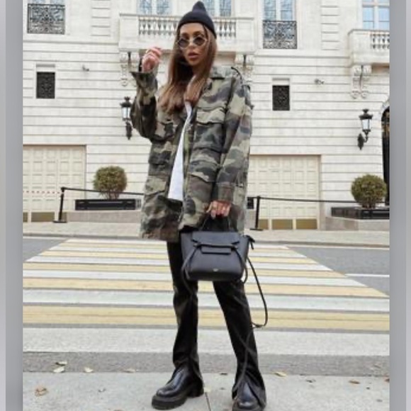 ๐๐ ZARA ๐๐ bloggers double layer camo jacket with vest. NWT size XS - Picture 5 of 7